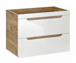 Comad Skříňka pod umyvadlo ARUBA WHITE 820 2S, 60x59x46 cm, dub Craft/bílá lesk