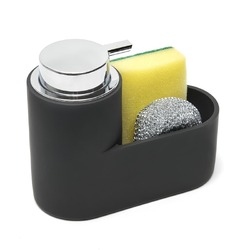 Dávkovač mýdla s miskou SAT černá SATDKUCHC