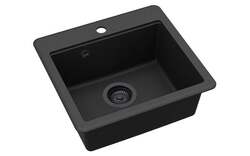 Dřez do kuchyně 470x440 mm SAT granit černá SATSINKSQE100B