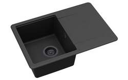 Dřez do kuchyně 670x460 mm SAT granit černá SATSINKSQE101B