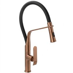 Náhled obrázku: Dřezová stojánková baterie REA CASTOR kartáčovaná měď Kuchyňská baterie REA CASTOR - Copper Brush