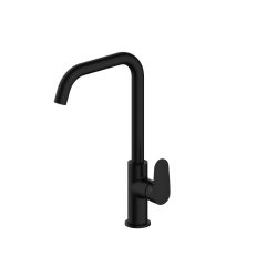 Dřezová stojánková baterie SAT Dark s otočným ramínkem černá matná - SATBSDA280LC