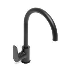 Dřezová stojánková baterie SAT Mood s otočným ramínkem černá matná SATBSMOOD280KC