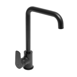 Dřezová stojánková baterie SAT Mood s otočným ramínkem černá matná SATBSMOOD280LC