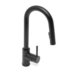 Dřezová stojánková baterie se sprchou SAT černá matná SATBSD289KC