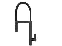 Dřezová stojánková baterie se sprchou SAT s otočným ramínkem 2 proudy matná černá SATBSD276C