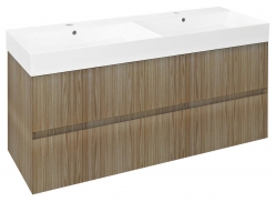 Dvojumyvadlová skříňka 118x51,5x43cm dub Sapho FILENA - FID1212D