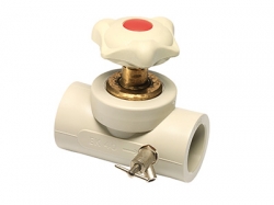 EkoPlastik PPR Ventil přímý plastový s výpustným ventilkem