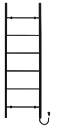 Náhled obrázku: Elektrický sušák ručníků HOPA Primavera 50 x 160 cm, černá matná 