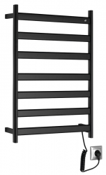 Náhled obrázku: Elektrický sušák ručníků Sapho ELIAS 490x730x110mm, 105W, černá mat - EB550 