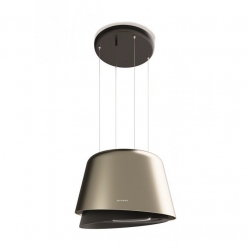 Náhled obrázku: Faber Lustrová digestoř BELLE GOLD/DG MATT, teplá titanová / tmavě šedá mat 