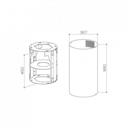 FABER Prodloužený komín nerez s kontrukcí 112.0157.267