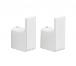 Gedy PIRENEI Koupelnový háček na ručníky balení 2 ks bílá mat