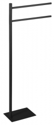 Gedy TRILLY Stojan s držákem ručníků hranatý černá matná