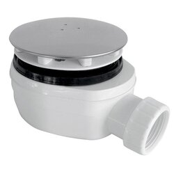 Gelco GELCO vaničkový sifon, průměr otvoru 90 mm, DN40, nízký, krytka leštěná nerez