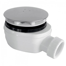 Gelco GELCO vaničkový sifon, průměr otvoru 90 mm, DN40, nízký, krytka leštěná nerez