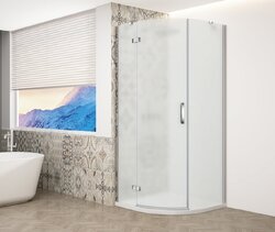 Gelco Sprchový kout 90x90cm Trinity Chrome R550 profil chrom matné sklo levé