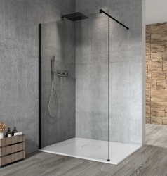 Gelco Vario Black Jednodílná zástěna Walk-In 80cm ke stěně čiré sklo