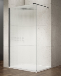 Gelco Vario Black Sprchová zástěna Walk-In ke stěně 800mm sklo nordic