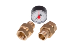 Giacomini R153-S1 Sada 2 ks šroubení a manometru 0 až 6 bar pro redukční ventily řady R153