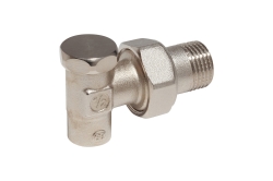 Giacomini R16C Regulační radiátorové šroubení, rohové, pro pájení Cu trubky