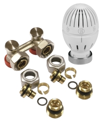 Giacomini R388SH-7 Sada pro připojení radiátorů VK, rohová