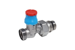 Giacomini R412TG Termostatický ventil CLIP-CLAP, přímý s víčkem, pro adaptér na měď nebo UH, gumové těsnění