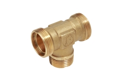 Giacomini R568R T-kus pro 2x Cu nebo UH a 1x Fe (vnější závit), bez adaptérů