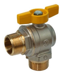 Giacomini R782G Kulový kohout rohový pro plyn, závity vnější