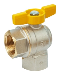 Giacomini R783GB Kulový kohout rohový plnoprůtokový pro topný plyn 650 °C, závity vnitřní