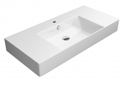 GSI KUBE X Umyvadlo 100x47 cm, s odkladnými plochami, bílá ExtraGlaze