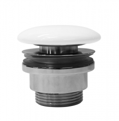 GSI Neuzavíratelná výpust, mosaz/keramická zátka, bílá