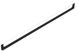 GSI NUBES Držák na ručníky čelní 120cm černá - PANB120N