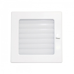 Haco Lakovaná krbová mřížka LKM s rámečkem a síťovinou uzavíratelná, bílá