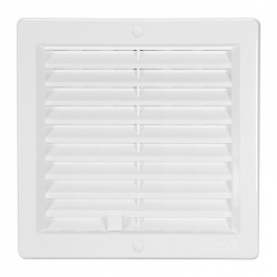 Náhled obrázku: Haco Větrací mřížka s rámečkem uzavíratelná VMU, bílá, s lankem 