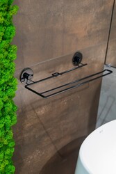 Hopa Drátěný držák toaletního papíru na nalepení 3M černá barva