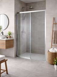 Hopa Estrela Sprchové dveře do niky 130cm sklo čiré rám chrom