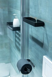 Hopa Nástěnný věšák na nalepení 3M, 25,3x7,3x3 cm, černá barva