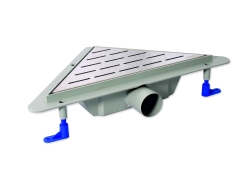 HOPA Rohový odtokový žlab EDGEline, rošt Medium