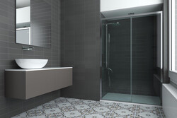 Hopa Sprchové dveře do niky posuvné 1160cm Urban Essence N1FS sklo čiré, rám mat alu