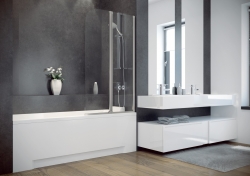 HOPA Vanová zástěna dvoudílná AMBITION 2, 80.5x140cm - BCAMB2CC