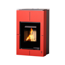 HS Flamingo Krbová kamna AQUAFLAM VARIO ® SAPORO 11kW červená (bez výměníku)