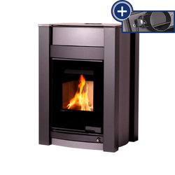 Náhled obrázku: HS Flamingo Krbová kamna s výměníkem AQUAFLAM VARIO ® KALMAR 11/7kW šedá 