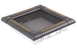 HS Flamingo Krbová mřížka 16x16cm EXCLUSIVE grafit /mosaz patina HSF06-057