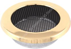 HS Flamingo Krbová mřížka kulatá 100mm mosaz HSF06-004