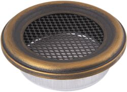 Náhled obrázku: HS Flamingo Krbová mřížka kulatá 125mm zlatá patina HSF06-017 