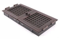 Náhled obrázku: HS Flamingo Krbová mřížka stylová 21x43cm s žaluzií měděná patina - HSF06-164 