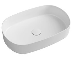 Isvea Infinity Oval Umyvadlo na desku 55x36 cm, bílá mat - 10NF65055-2L