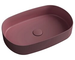 Isvea Infinity Oval Umyvadlo na desku 55x36 cm, maroon red - 10NF65055-2R