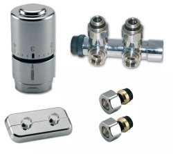 Náhled obrázku: Ivar CS KIT Optima Sada pro dopojení koupelnových otopných těles 1/2"xM24, rohová 